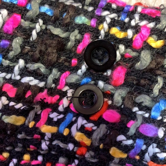❌DONATED❌Black Multicolor Tweed Plaid Print Wrap Skirt - Picture 11 of 15